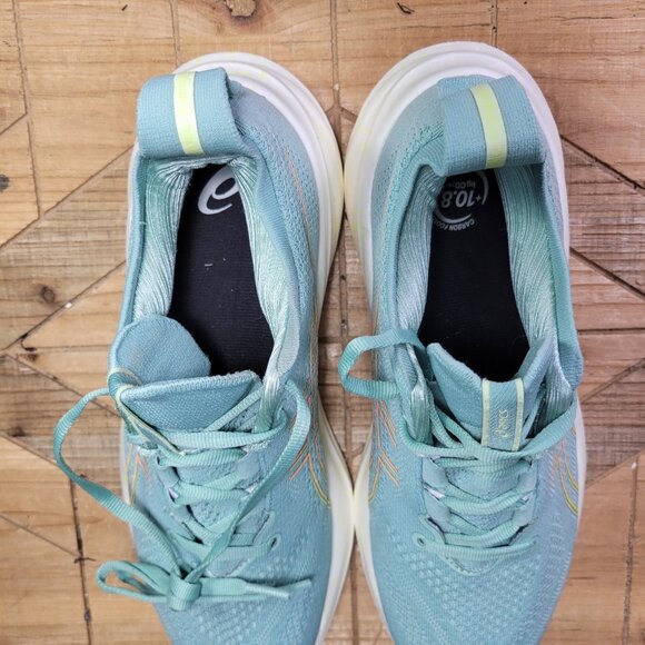 Asics Gel-Nimbus 26 Women 9.5 Wide Light Celadon Yellow Daily Road Running Shoes - Picture 10 of 12